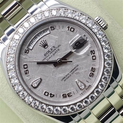 rolex pearlmaster full diamond|rolex masterpiece platinum meteorite.